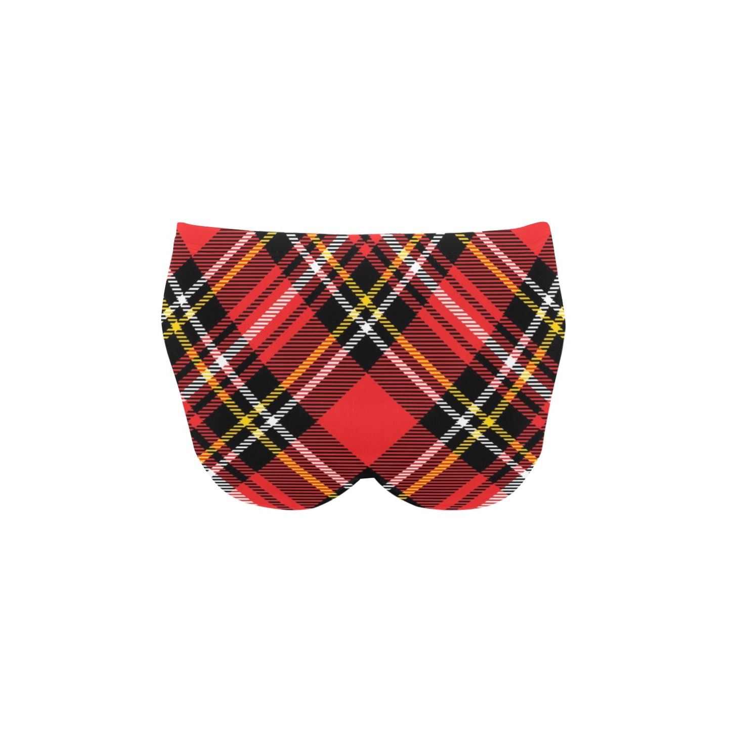 Plaid Red Pattern Print Design A03 Men's Swimming Briefs