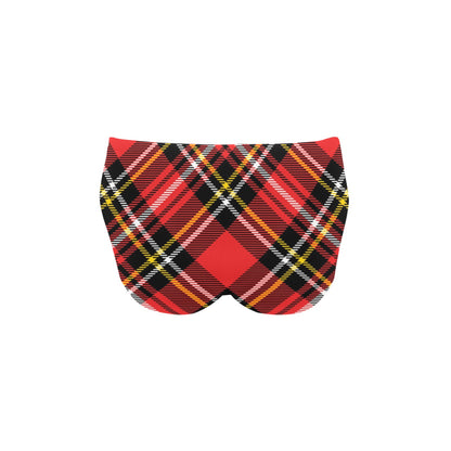 Plaid Red Pattern Print Design A03 Men's Swimming Briefs