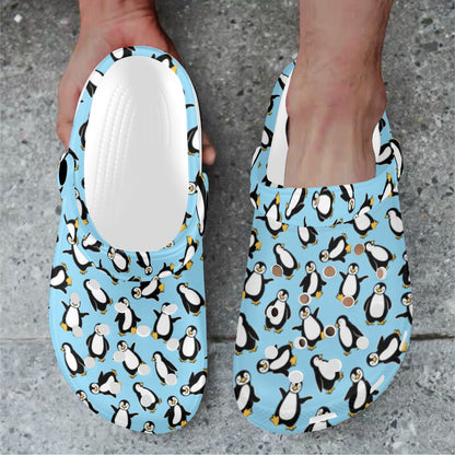 Penguin Happy Print Unisex Clogs Shoes