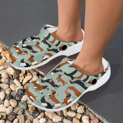 Dachshund Cute Print Pattern Unisex Clogs Shoes