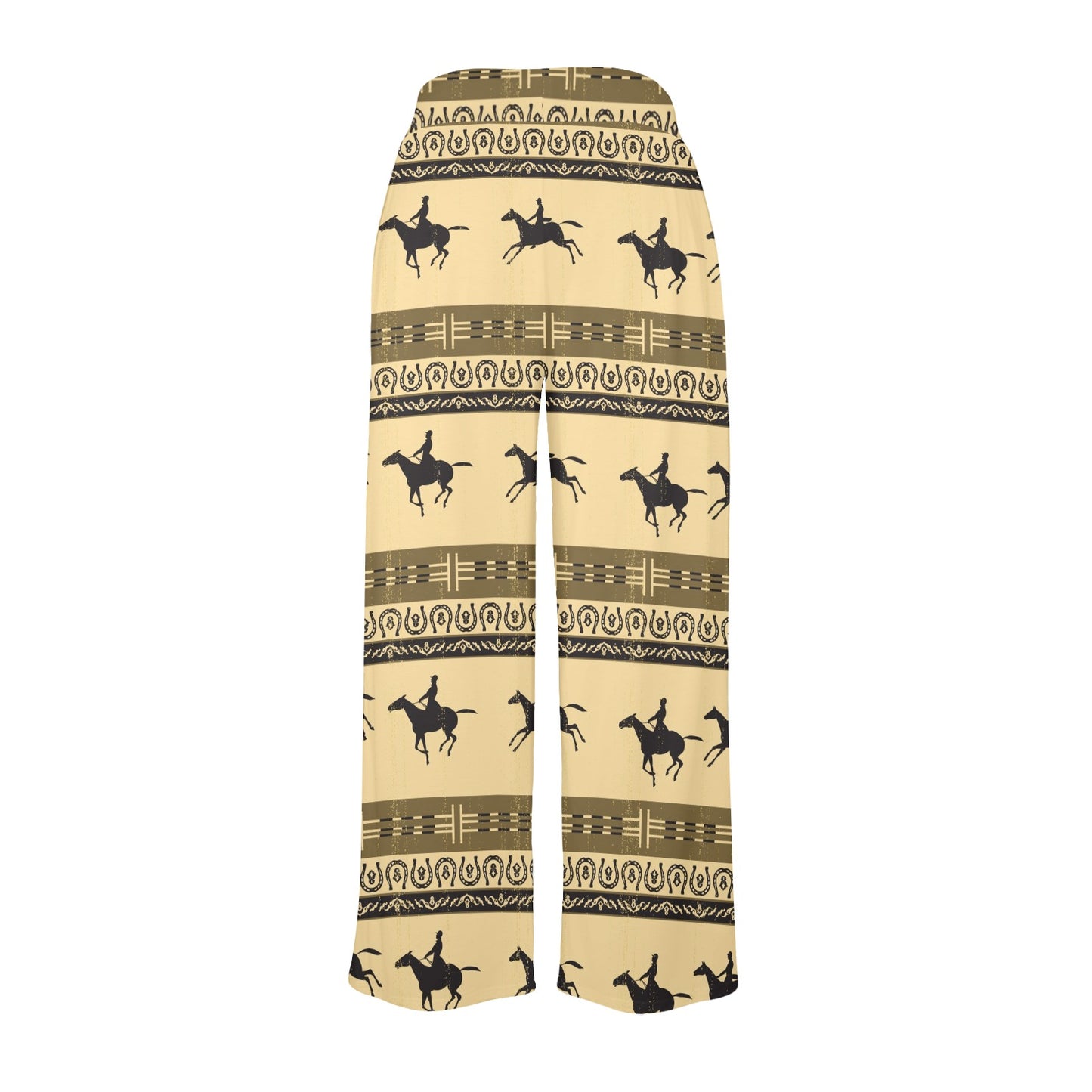 Horse Pattern Prnt Women's Wide Leg Lounge Pants