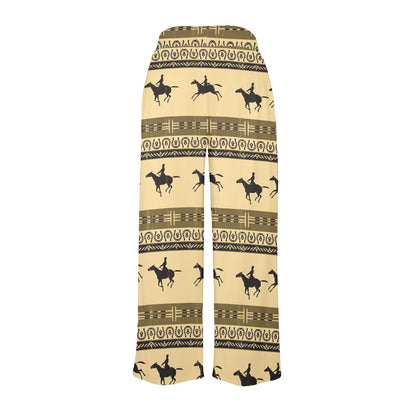 Horse Pattern Prnt Women's Wide Leg Lounge Pants
