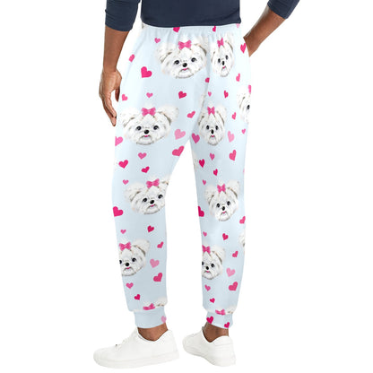 Maltese Pattern Print Design 03 Men's Casual Track Pants