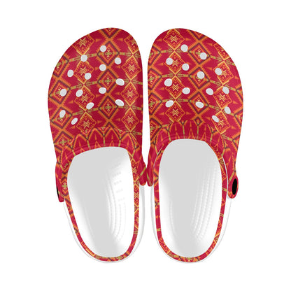 Southwest Aztec Design Themed Print Unisex Clogs Shoes