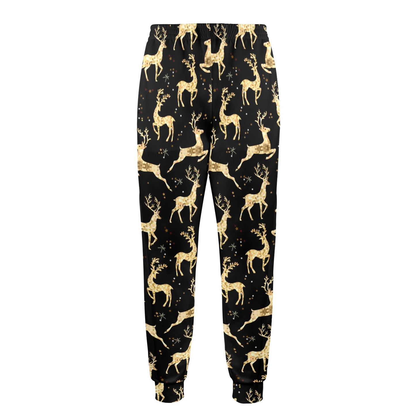 Deer Gold Pattern Men's Casual Track Pants