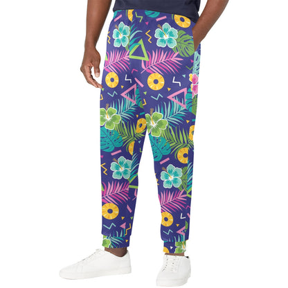 Hawaiian Themed Pattern Print Design H014 Men's Casual Track Pants