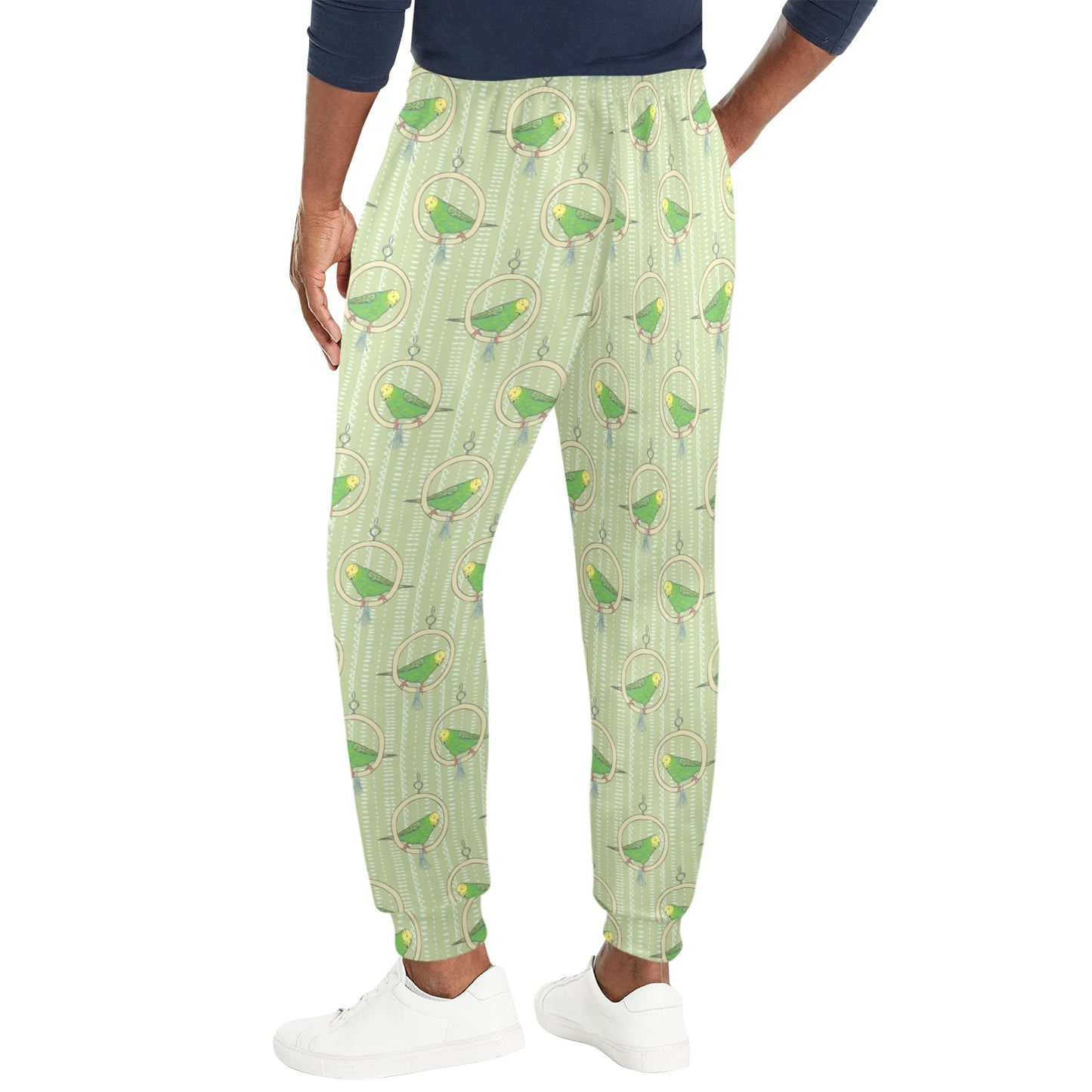 Budgerigar Pattern Print Design 02 Men's Casual Track Pants