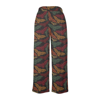 Bat Tribal Pattern Print Design 03 Women's Wide Leg Lounge Pants