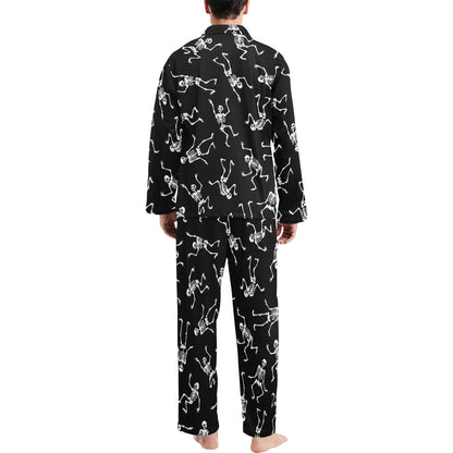 Skeleton Print Design LKS305 Men's Long Pajama Set