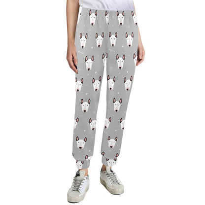 Bull Terrier Head Print Pattern Women's Casual Track Pants