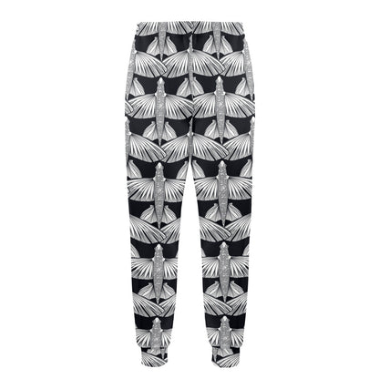 Flying Fish Pattern Print Design 03 Men's Casual Track Pants