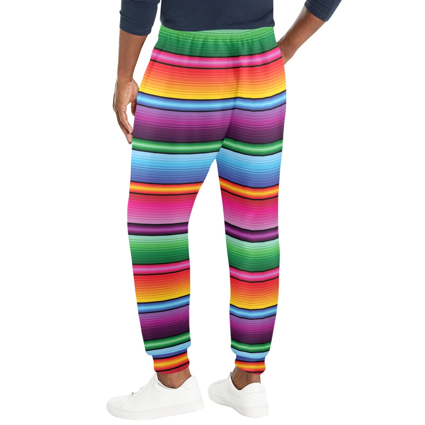 Mexican Blanket Colorful Print Pattern Men's Casual Track Pants