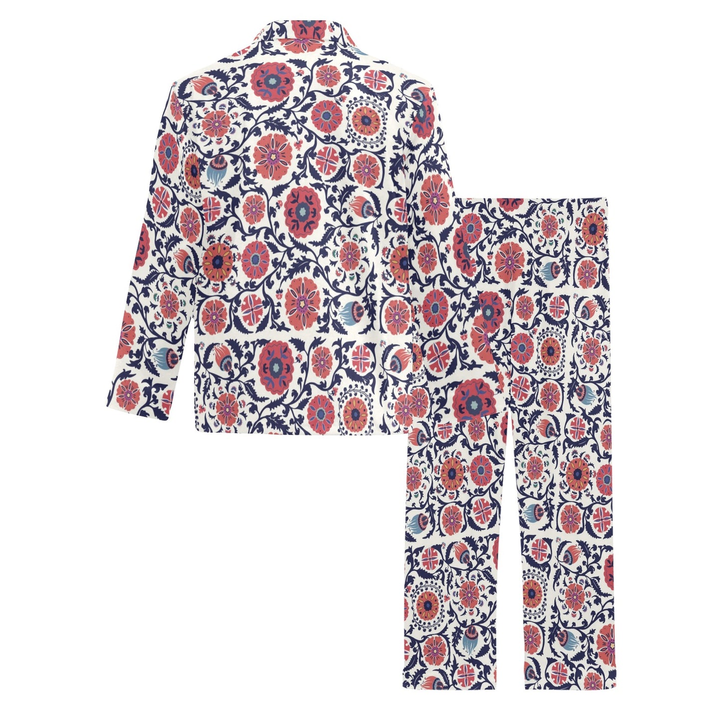 Suzani Print Design LKS304 Men's Long Pajama Set