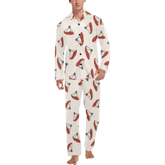 Skydiver Print Design LKS302 Men's Long Pajama Set