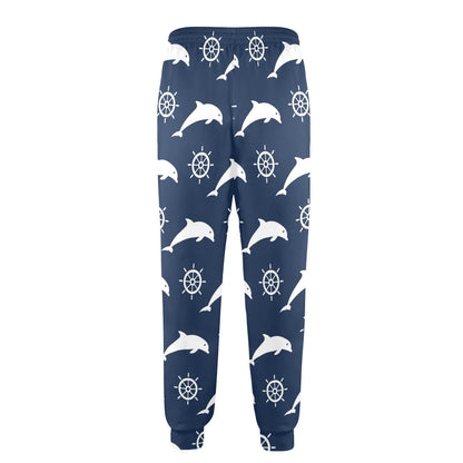 dolphin Design Print Pattern JJ0125 Men's Casual Track Pants
