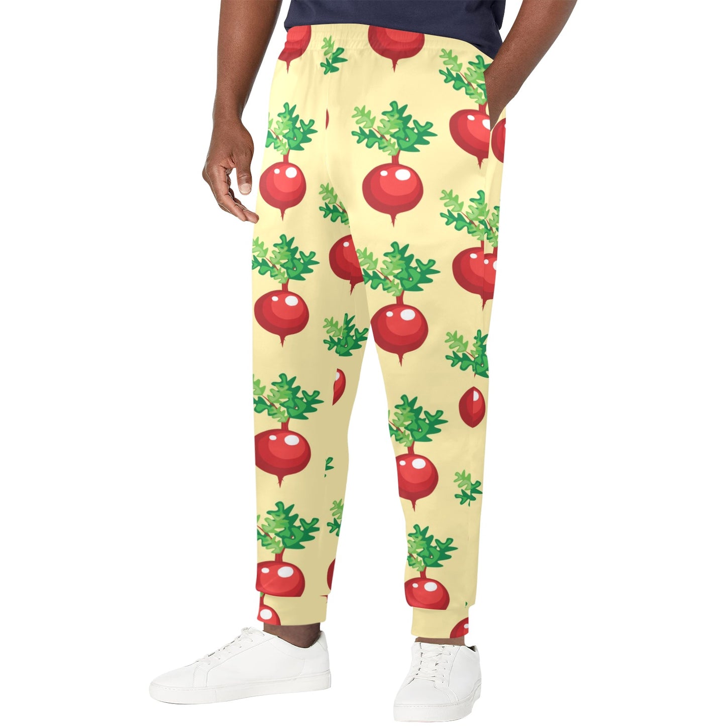 Radish Pattern Print Design A02 Men's Casual Track Pants