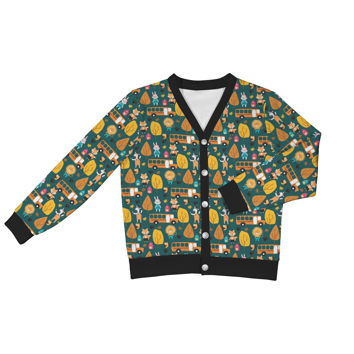 School Bus Print Design LKS309 Women's Cardigan