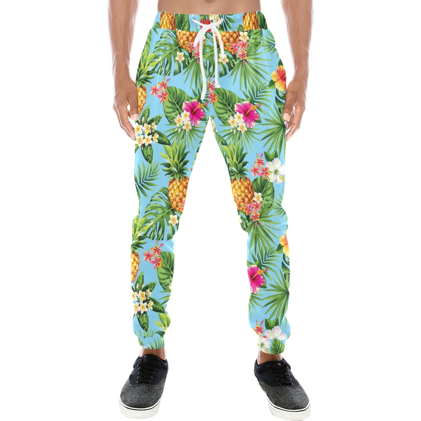 Pineapple Hawaiian flower Tropical Men's Sweatpants