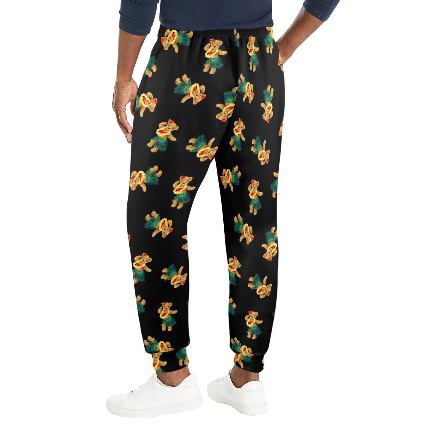 Hula Bear Pattern Print Design 06 Men's Casual Track Pants