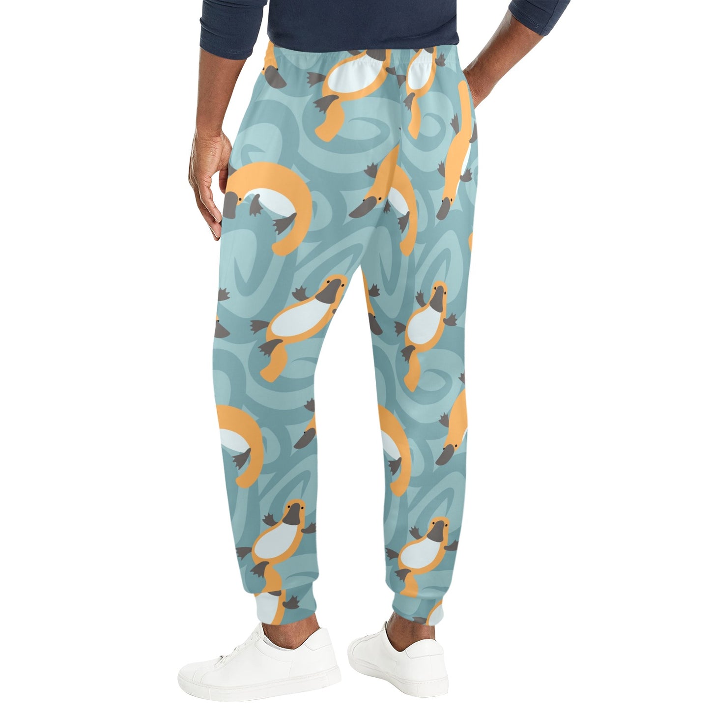 Platypus Pattern Print Design A01 Men's Casual Track Pants