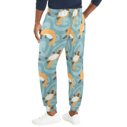 Platypus Pattern Print Design A01 Men's Casual Track Pants