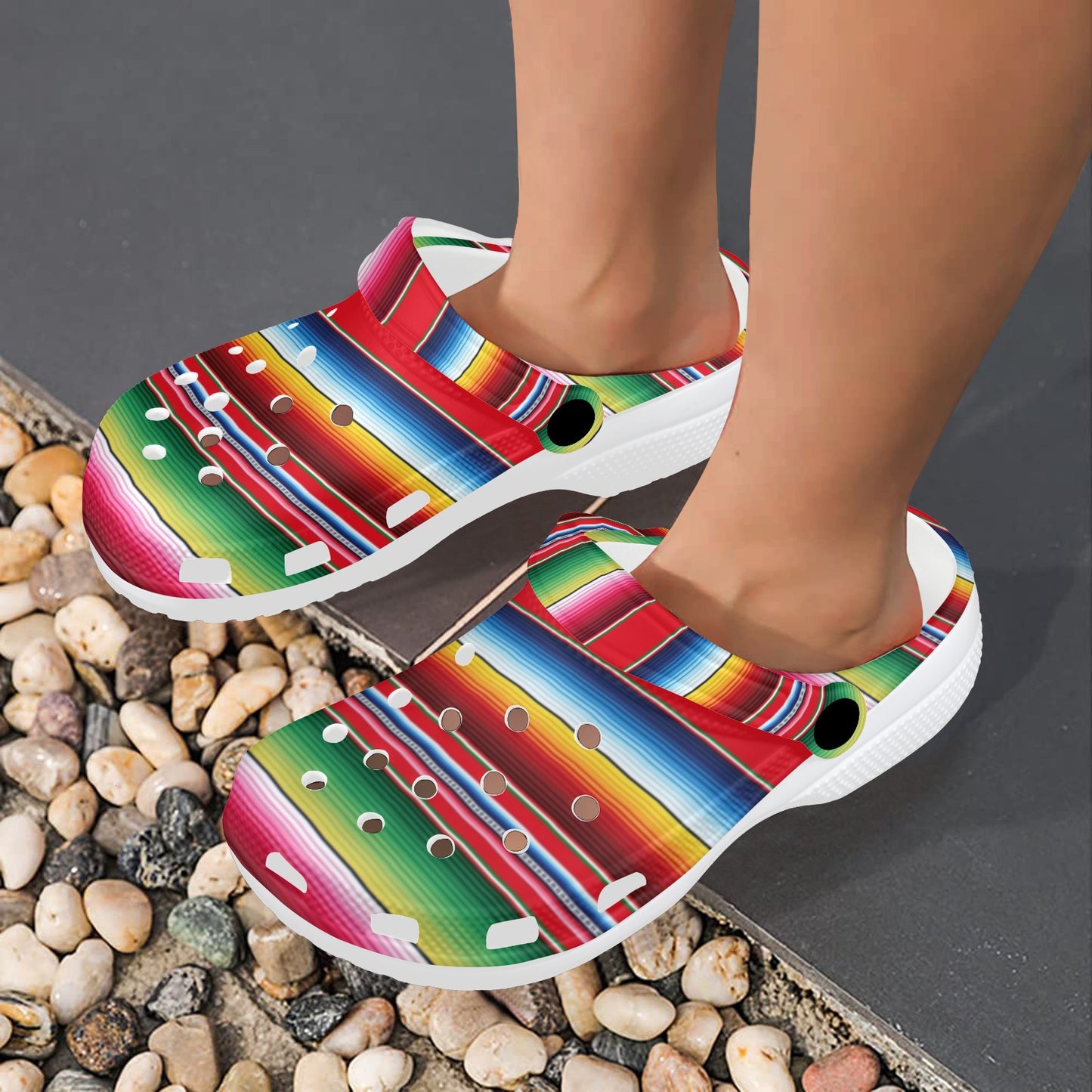 Serape Pattern Unisex Clogs Shoes