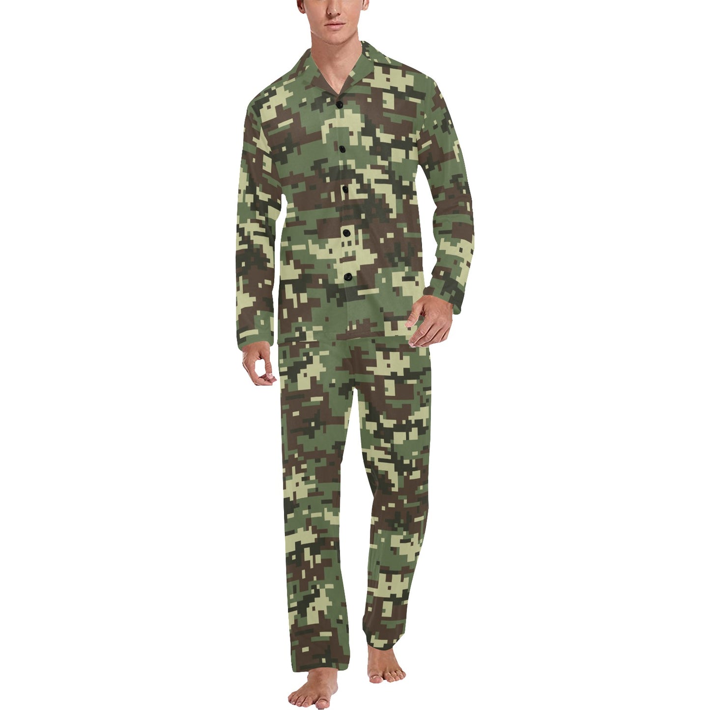 ACU Digital Army Camouflage Men's Long Pajama Set
