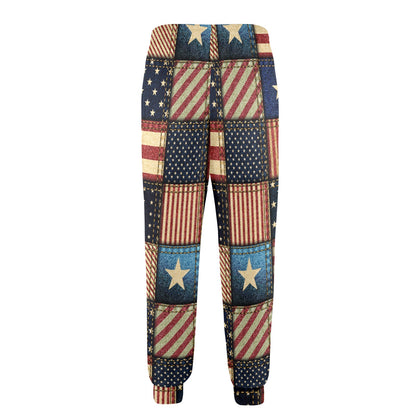 American flag Patchwork Design Men's Casual Track Pants
