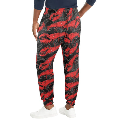 Lobster Pattern Print Design 04 Men's Casual Track Pants