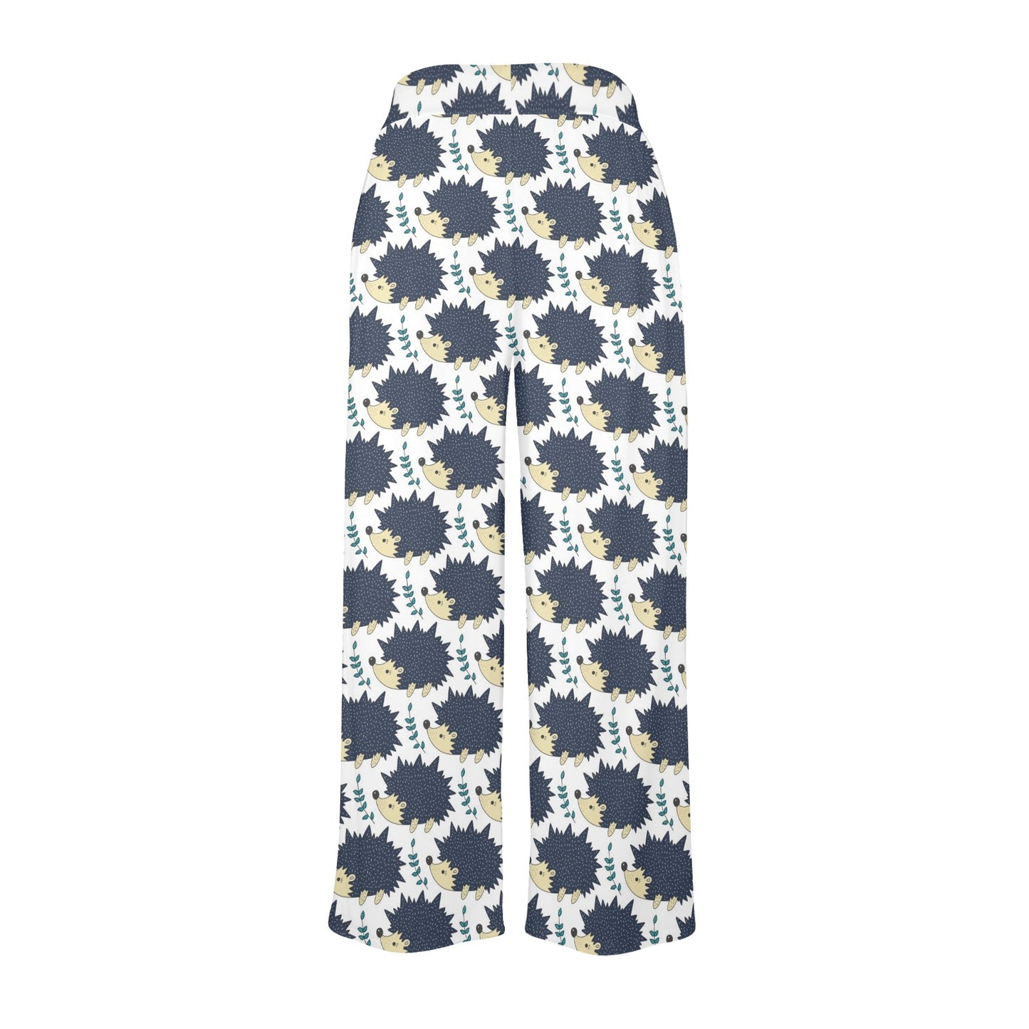 Hedgehog Print Design LKS401 Women's Wide Leg Lounge Pants