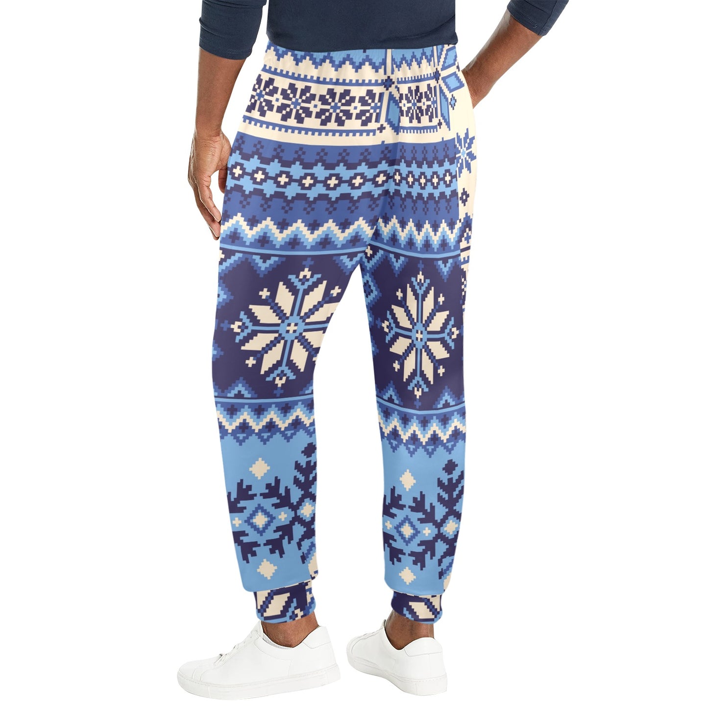 Nordic Pattern Print Design A04 Men's Casual Track Pants