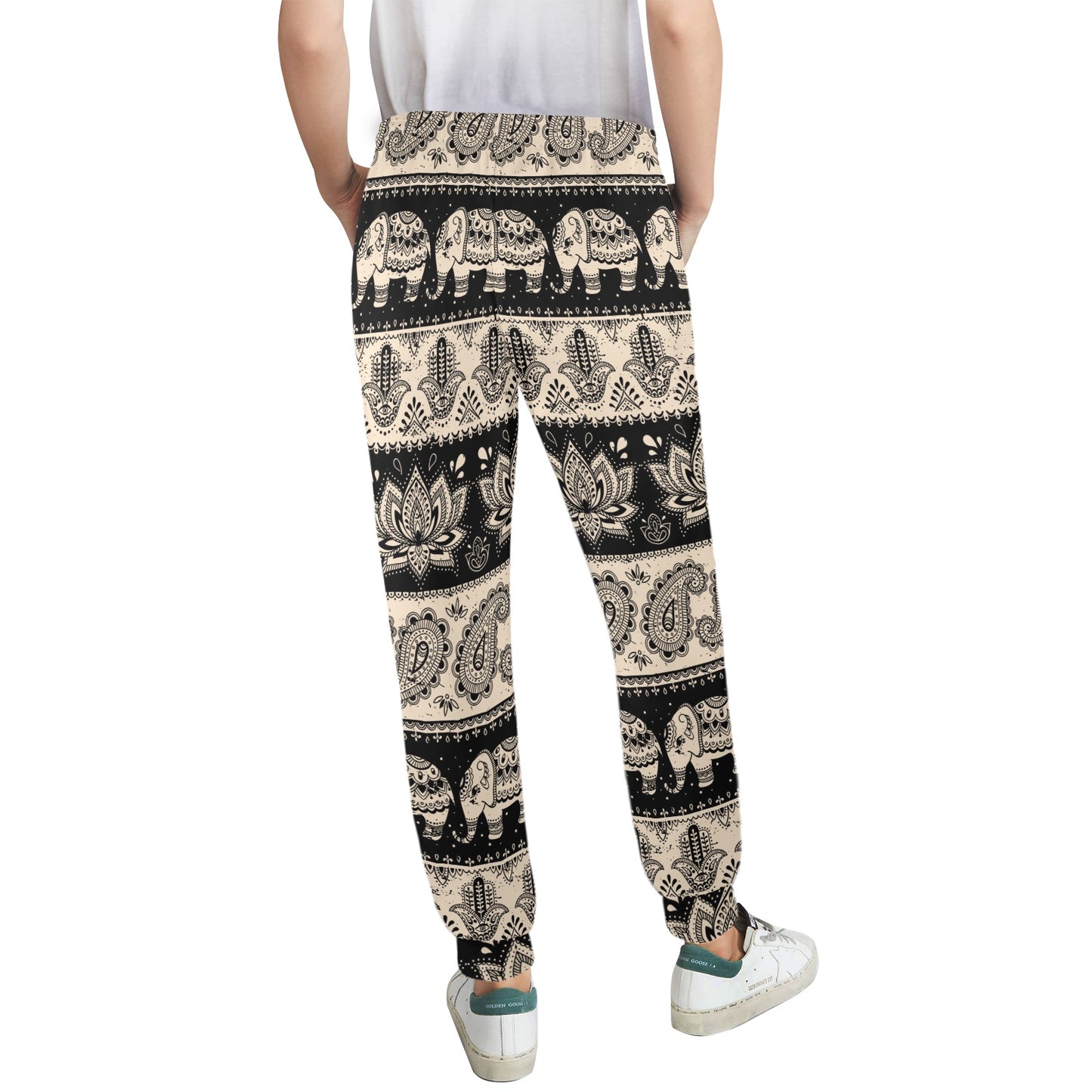 Elephant Hansa Lotus Pattern Women's Casual Track Pants