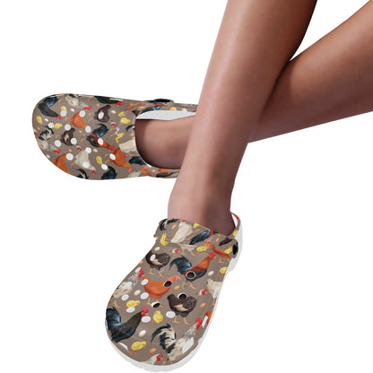 Chicken Evolution Pattern Unisex Clogs Shoes