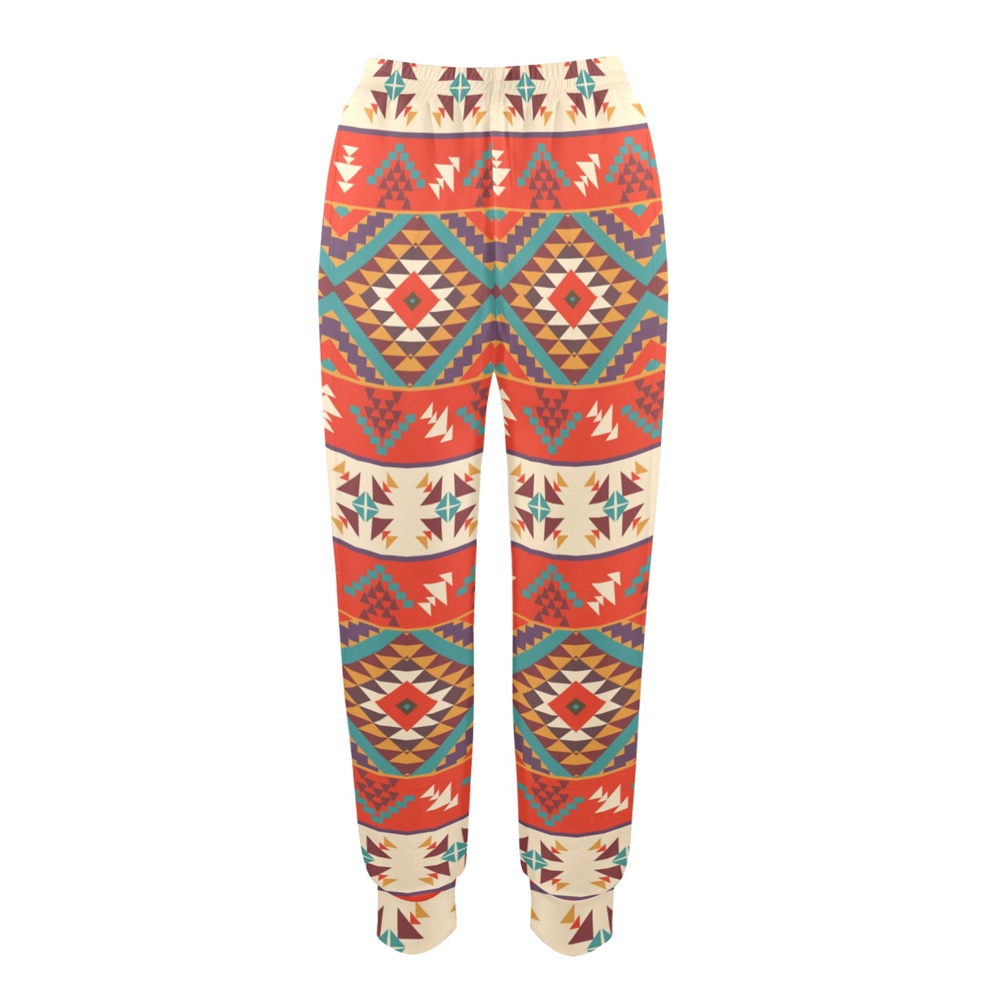 Aztec Red Print Pattern Women's Casual Track Pants