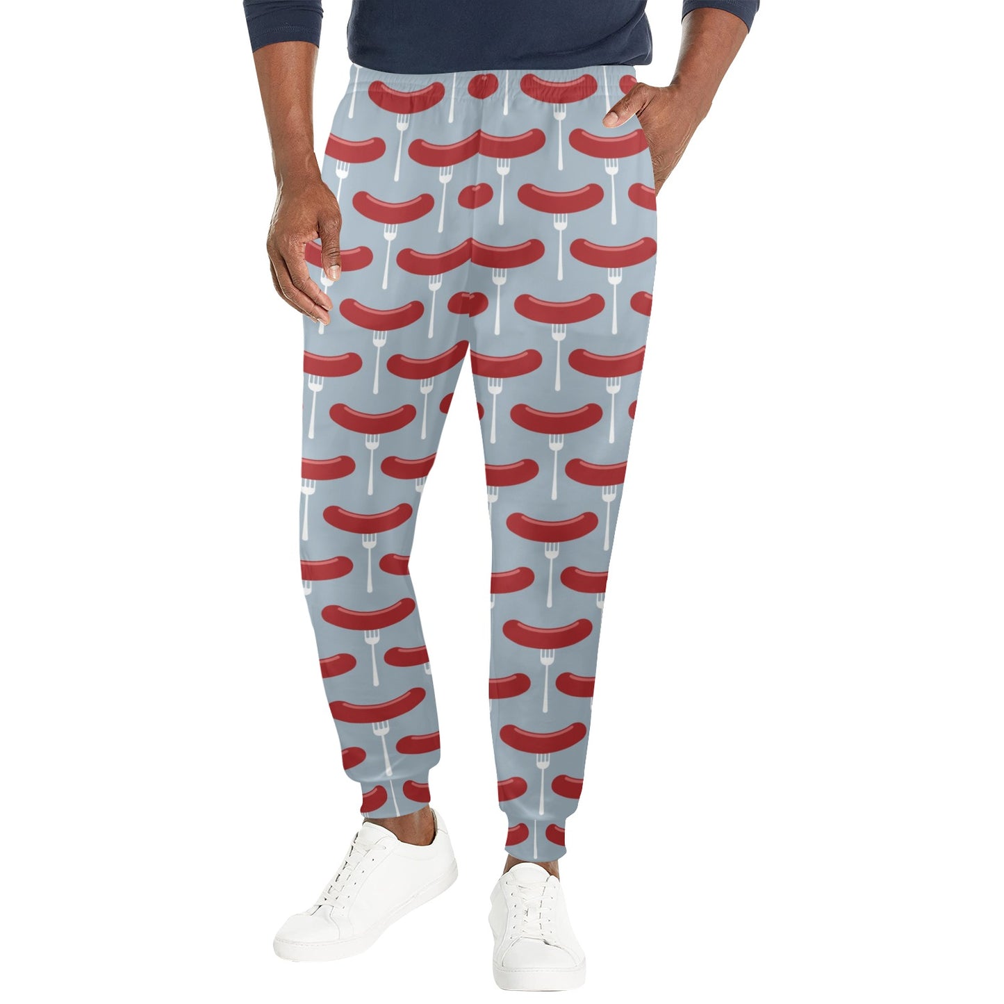 Sausage Print Design LKS301 Men's Casual Track Pants
