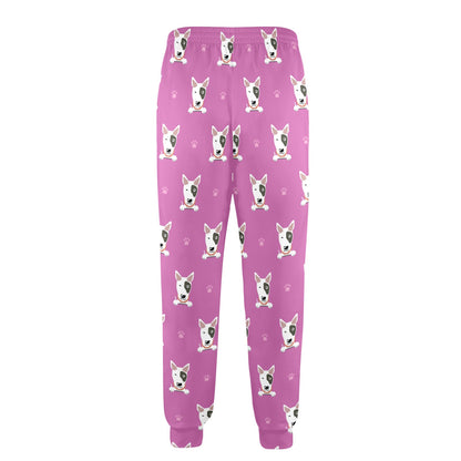 Bull Terrier Happy Print Pattern Men's Casual Track Pants