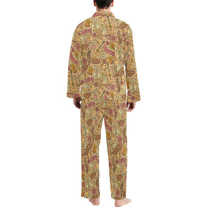 Hippie Print Design LKS305 Men's Long Pajama Set