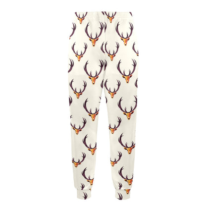 Deer Design Print Pattern JJ072 Men's Casual Track Pants