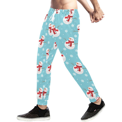 Snowman Print Design LKS304 Men's Sweatpants