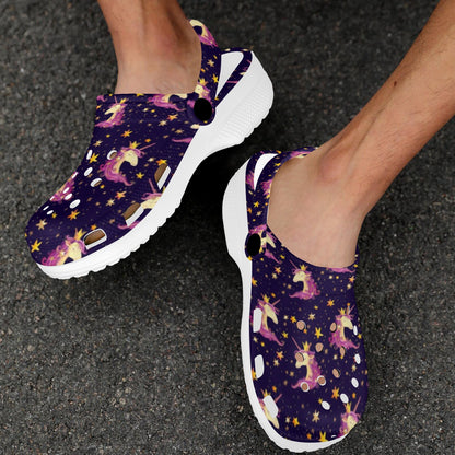 Unicorn Princess Star Sparkle Unisex Clogs Shoes
