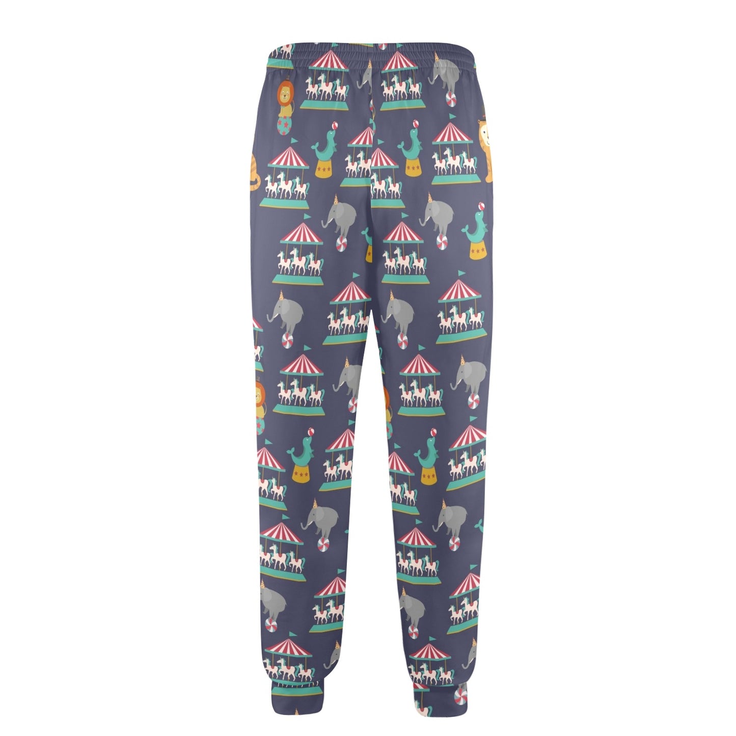 Circus elephant lion Design Print Pattern JJ036 Men's Casual Track Pants