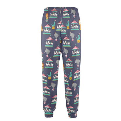 Circus elephant lion Design Print Pattern JJ036 Men's Casual Track Pants