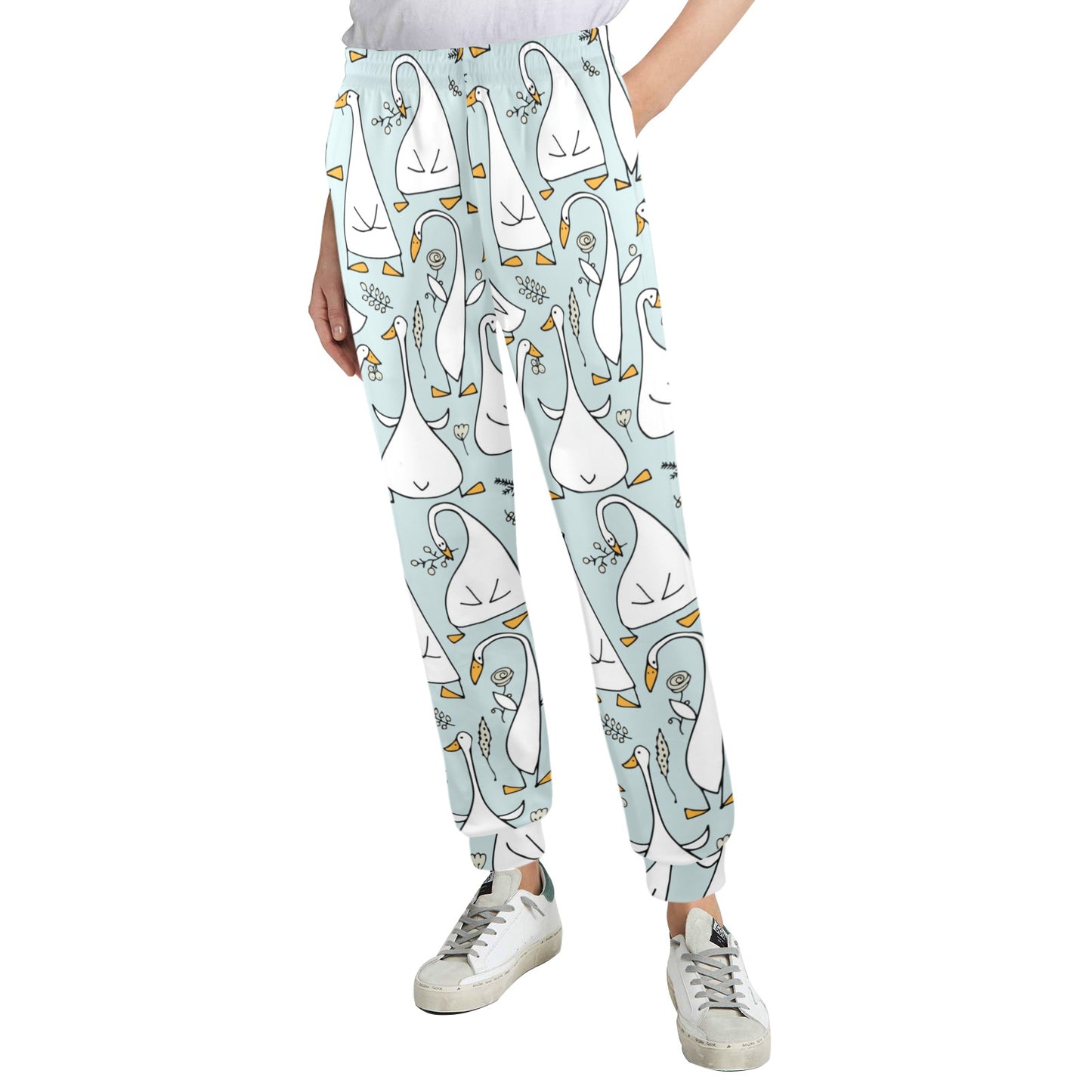 Goose Pattern Print Design 03 Women's Casual Track Pants
