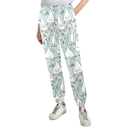 Goose Pattern Print Design 03 Women's Casual Track Pants