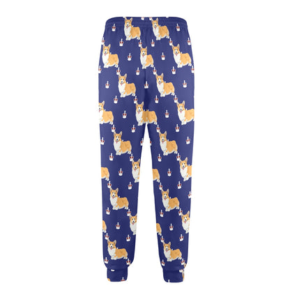 Pembroke Welsh Corgis Pattern Print Design A07 Men's Casual Track Pants