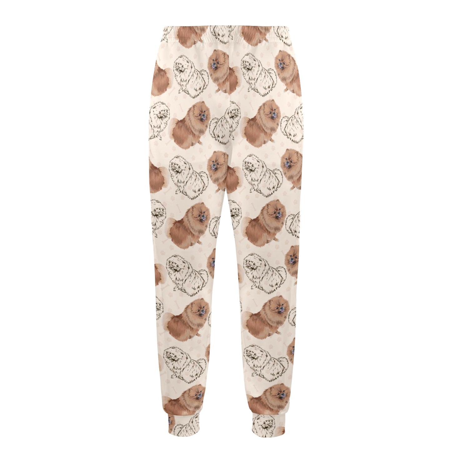 Pomeranians Pattern Print Design A01 Men's Casual Track Pants