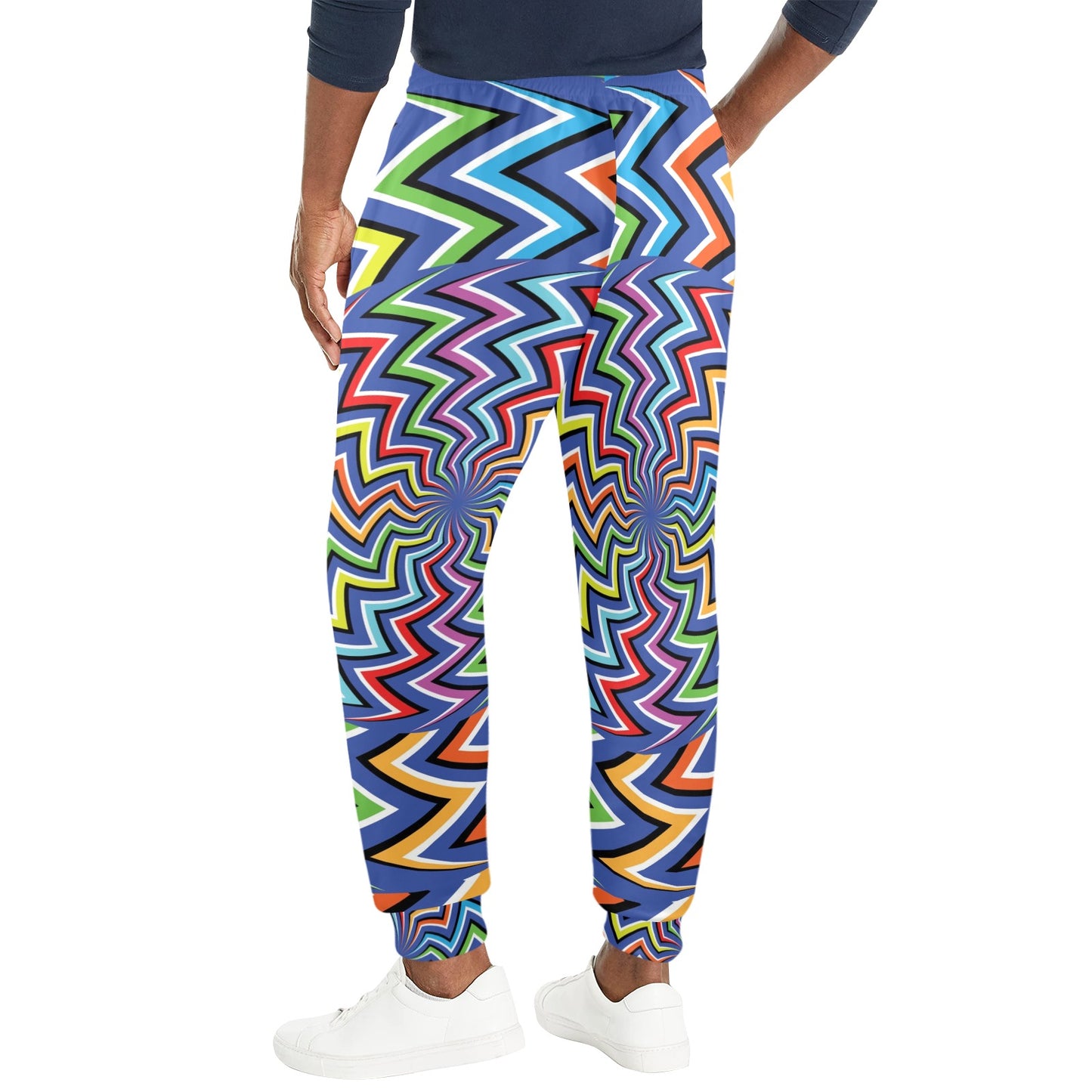 Optical illusion Pattern Print Design A02 Men's Casual Track Pants
