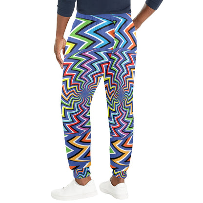 Optical illusion Pattern Print Design A02 Men's Casual Track Pants