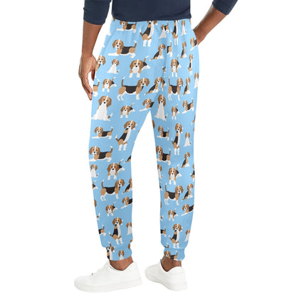 Beagle Pattern Print Design 03 Men's Casual Track Pants