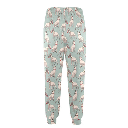 Bull Terrier Cute Print Pattern Men's Casual Track Pants
